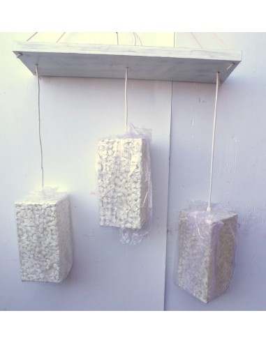 Lampadario tre luci pendenti di in resina e...