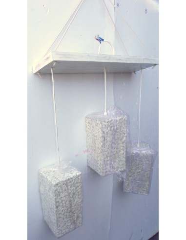 Lampadario tre luci pendenti di in resina e...