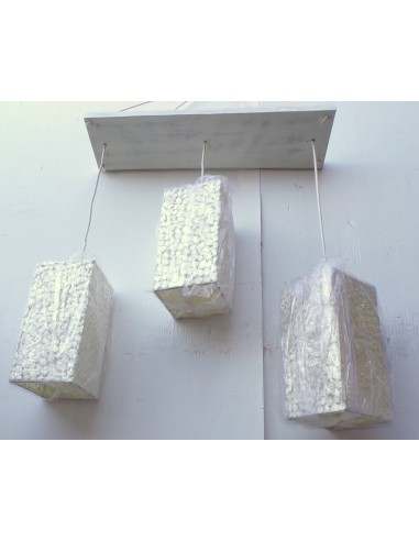 Lampadario tre luci pendenti di in resina e...