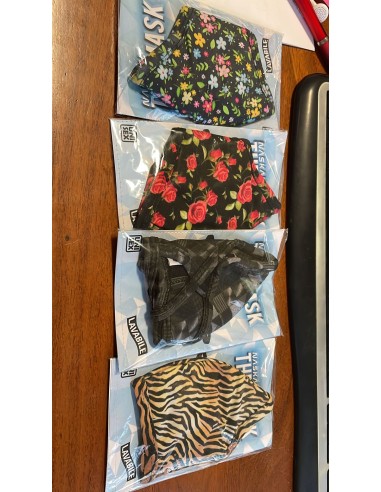 6 visiere mascherine uomo assortite 4 strati...