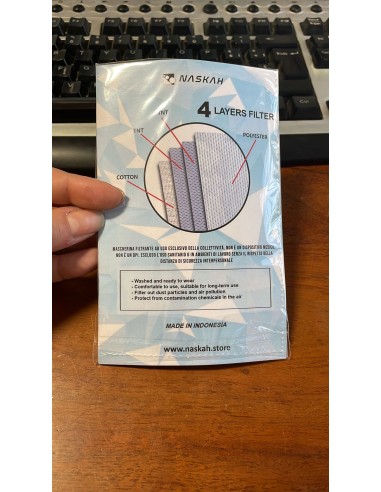 6 visiere mascherine uomo assortite 4 strati...