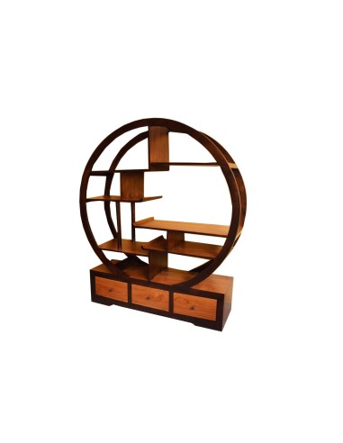 Libreria in teak con 3 cassetti bicolor a...