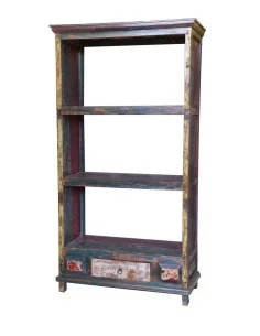 Libreria industrial in legno reciclato recuperato cm... 2