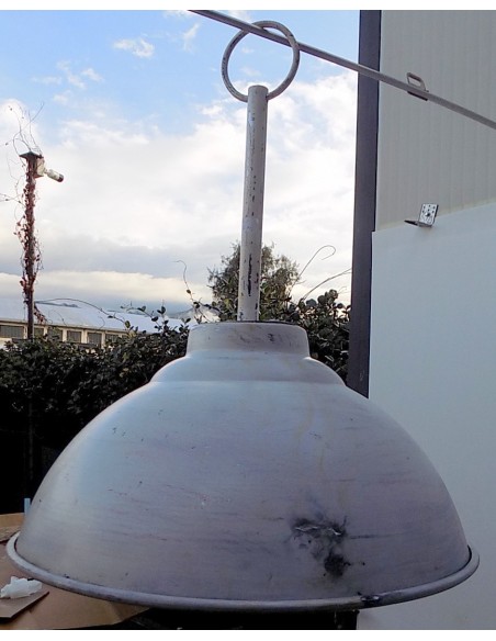Lampadario in alluminio industrial Bianco 53x68 rosso nero bianco
