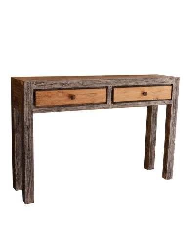 Consolle in legno di teak bi color naturale e...