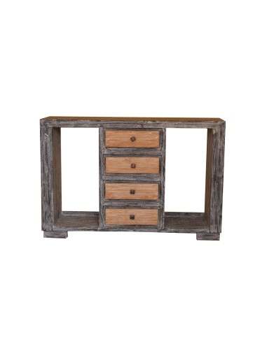 Consolle in legno di teak bi color naturale e...