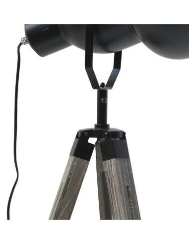 Piantana in stile industriale base legno luce...