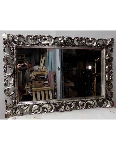 Specchio barocco in legno intarsiato cm 120x90...