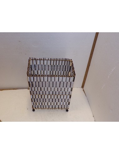 Abajour in vegetale e tela cm 20x11x28 color...