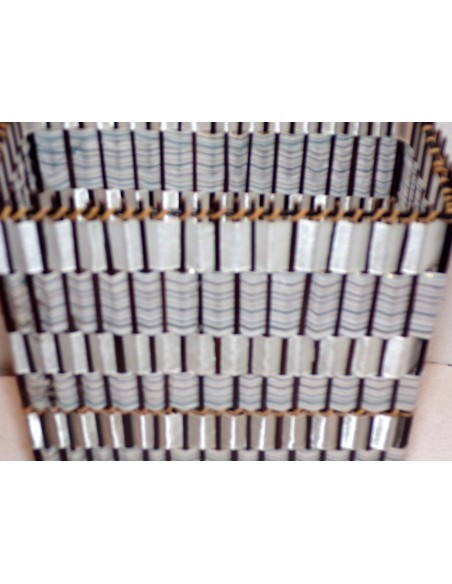 Abajour in vegetale e tela cm 20x11x28 color bianco marrone