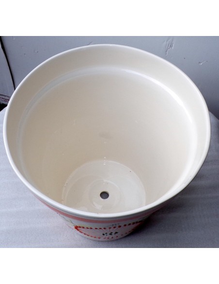 Vaso in ceramica Messicana realizzata e dipinto a mano cm 32x31 arancio