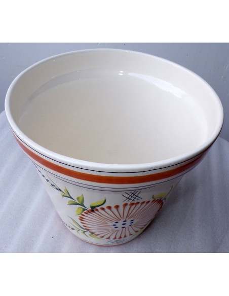 Vaso in ceramica Messicana realizzata e dipinto a mano cm 26x24 marrone