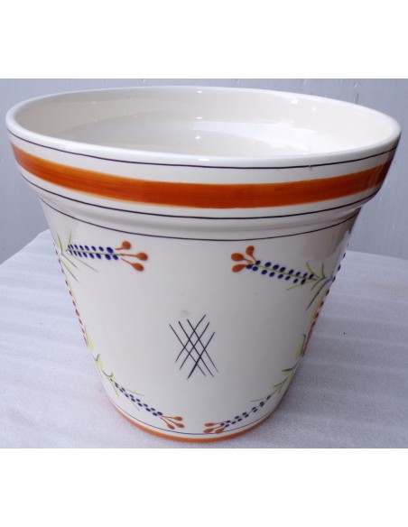 Vaso in ceramica Messicana realizzata e dipinto a mano cm 26x24 marrone