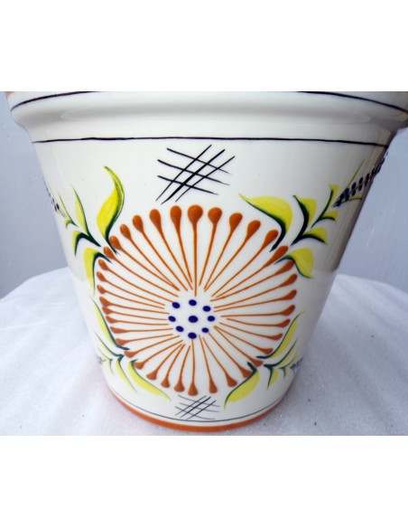 Vaso in ceramica Messicana realizzata e dipinto a mano cm 26x24 marrone