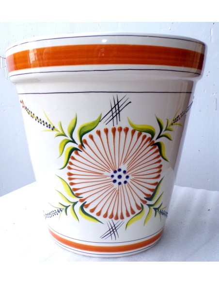 Vaso in ceramica Messicana realizzata e dipinto a mano cm 32x31 marrone