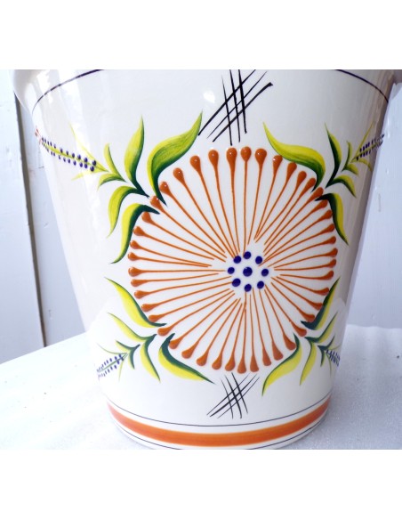 Vaso in ceramica Messicana realizzata e dipinto a mano cm 32x31 marrone