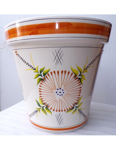 Vaso in ceramica Messicana realizzata e dipinto a mano cm 41x38 marrone