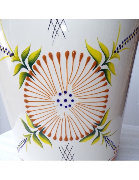 Vaso in ceramica Messicana realizzata e dipinto a mano cm 41x38 marrone