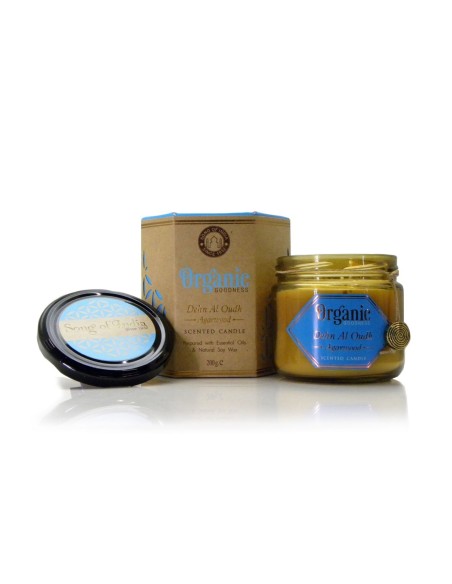 CANDELA DI SOIA ORGANIC GOODNESS 200GR IN VASETTO "DEHN AL OUDH-AGARWOOD
