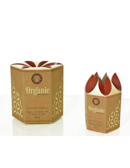 CANDELA DI SOIA ORGANIC GOODNESS 200GR IN VASETTO "DEHN AL OUDH-AGARWOOD
