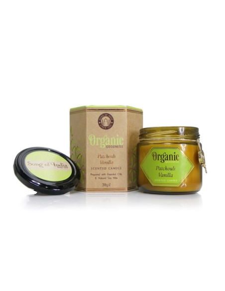 CANDELA DI SOIA ORGANIC PATCHOULI VANILLA GOODNESS 200GR IN VASETTO DI VETRO