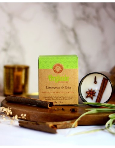 CANDELA ORGANIC LEMONGRASS IN CERA DI SOIA E...