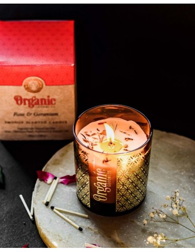 CANDELA ORGANIC ROSA IN CERA DI SOIA CON...