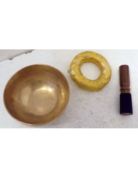 Campana Tibetana originale 100% gr 500 battuta a mano cm 13x6,5h 7 metalli yoga