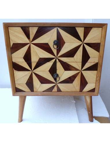 Comodino in Teak massello Industrial cm...