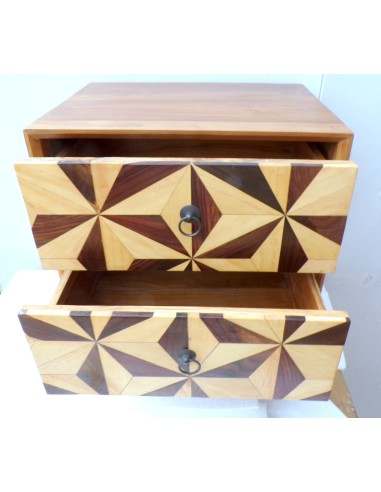 Comodino in Teak massello Industrial cm...