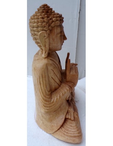 Statua di Buddha in legno massello suar...