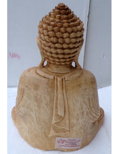 Statua di Buddha in legno massello suar...