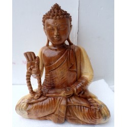 Statua di Buddha in legno...