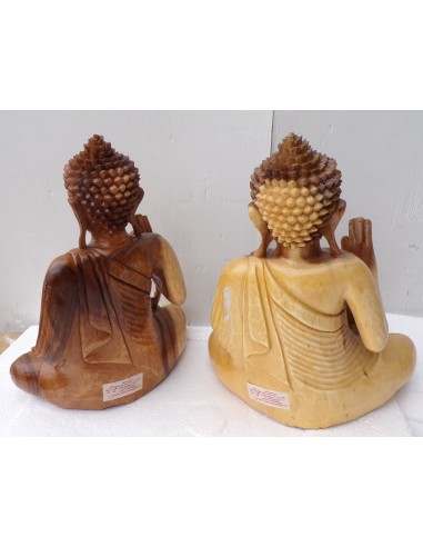 Statua di Buddha in legno massello suar...