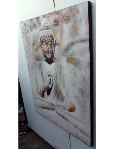 Quadro dipinto Buddha cm 120x90 testata letto...