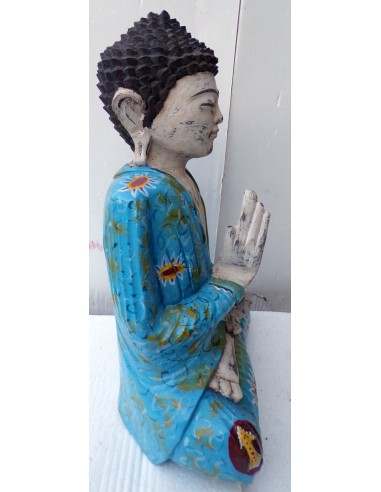 Statua di Buddha in legno massello suar...