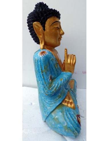 Statua di Buddha in legno massello suar...