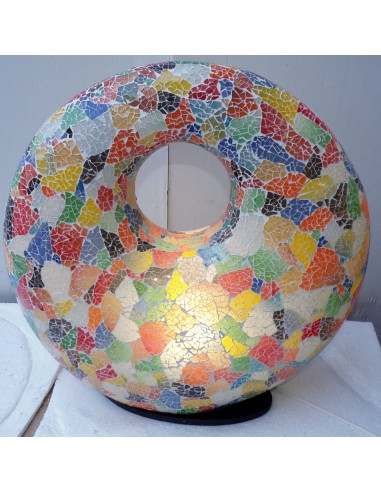 Lampada da tavolo sferica a ciambella in resina...