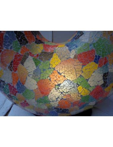 Lampada da tavolo sferica a ciambella in resina...