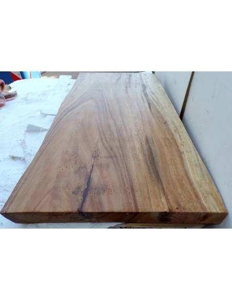 Piano in legno top massello suar o noce indiano per bagno cm 100x47x49x6h tavola D2