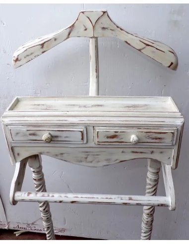 Servomuto in mogano bianco decapato appendi...