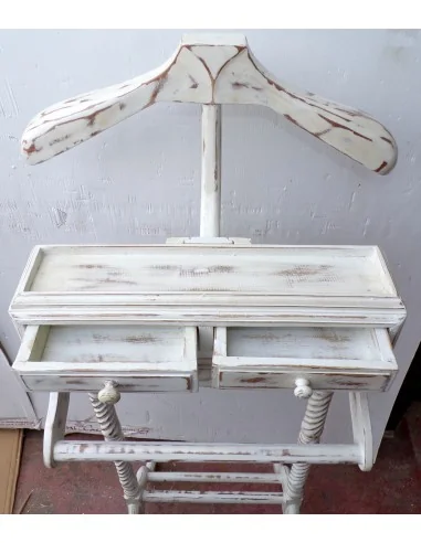 Servomuto in mogano bianco decapato appendi...