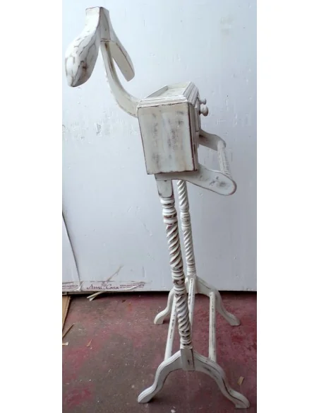 Servomuto in mogano bianco decapato appendi abiti servo muto uomo morto attaccapanni