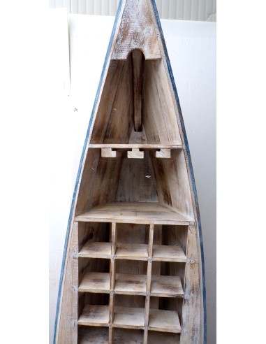 Libreria a forma di barca con ante, cassetti e...