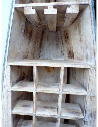 Libreria a forma di barca con ante, cassetti e...