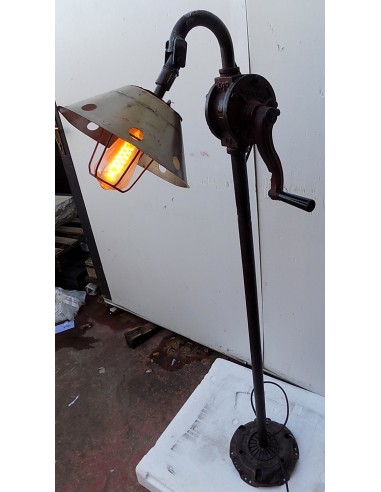 Piantana Industrial in ferro con parti...