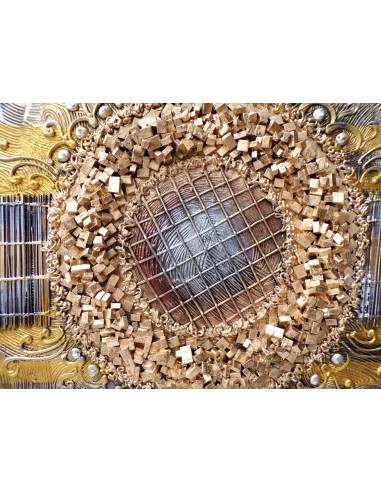 Quadro astratto texture cm 50x50 oro dipinto a...