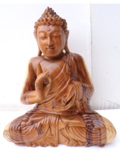 Statua di Buddha in legno...