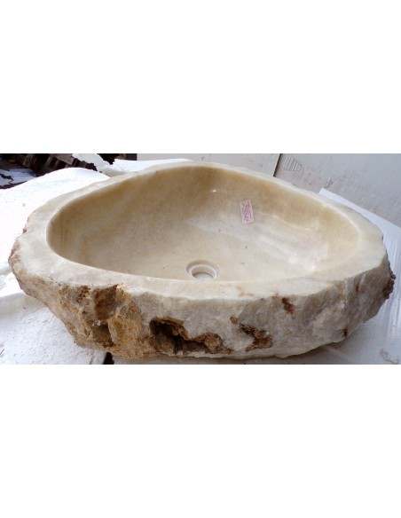 Lavandino in onice trasparente pietra dpm073 cm 53x47x15 crema sasso lavabo sink