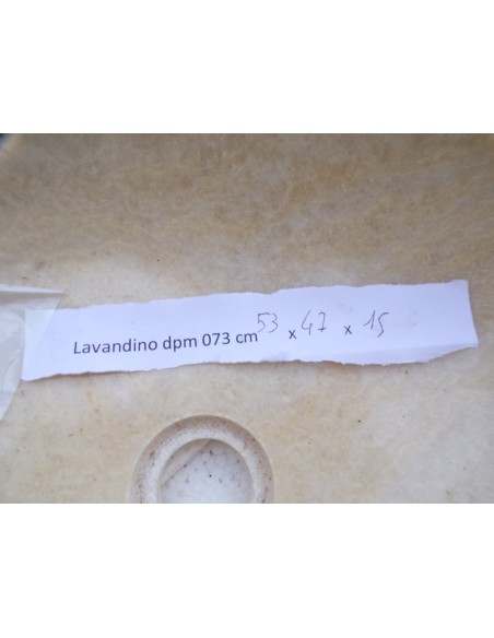 Lavandino in onice trasparente pietra dpm073 cm 53x47x15 crema sasso lavabo sink